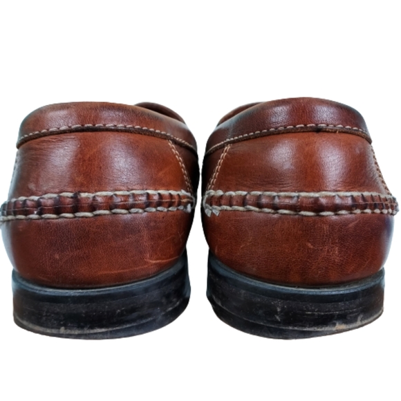 Johnston & Murphy Passport Loafers, Men's size 11.5, brown and tan - Picture 4 of 10